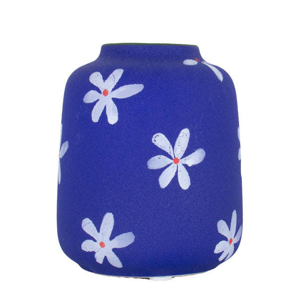 Stoneware Floral Decor Vase - Indigo